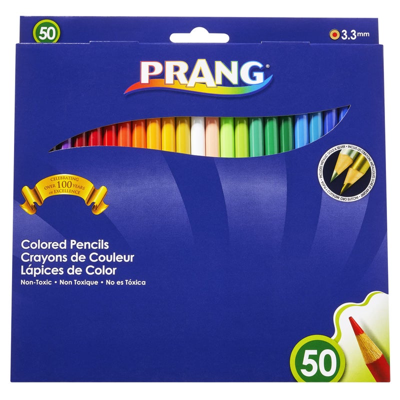 Prang Colored Pencil Sets, 3.3 Mm, 2b (#1), Assorted Lead/barrel Colors, 50/pack - Image 1